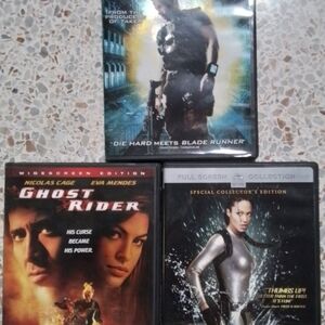 Lockout, Ghost Rider & Tomb Rader DVDs
